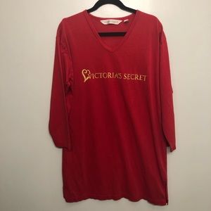 Victoria secret sleepwear oversized shirt red